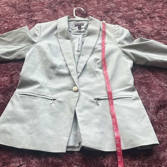 LTS Long Tall Sally Elegant Gray Blazer Jacket size 10 - Picture 6 of 8